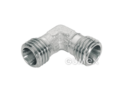 Hochdruck-Hydraulikverschraubung, Kniestück 90°, leichte Reihe, Außengewinde M12x1,5- M12x1,5, Stahl, 